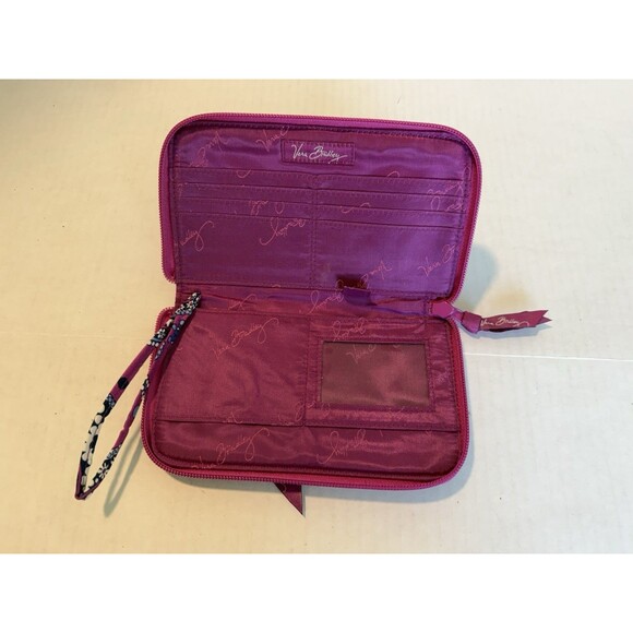 Vera Bradley Knot Just a Clutch Purse Boysenberry Paisley Pattern Retired 3 Pcs - Picture 3 of 16